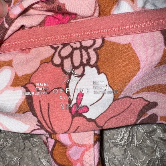 Aerie Pink Floral Sports Bra! - Picture 4 of 5